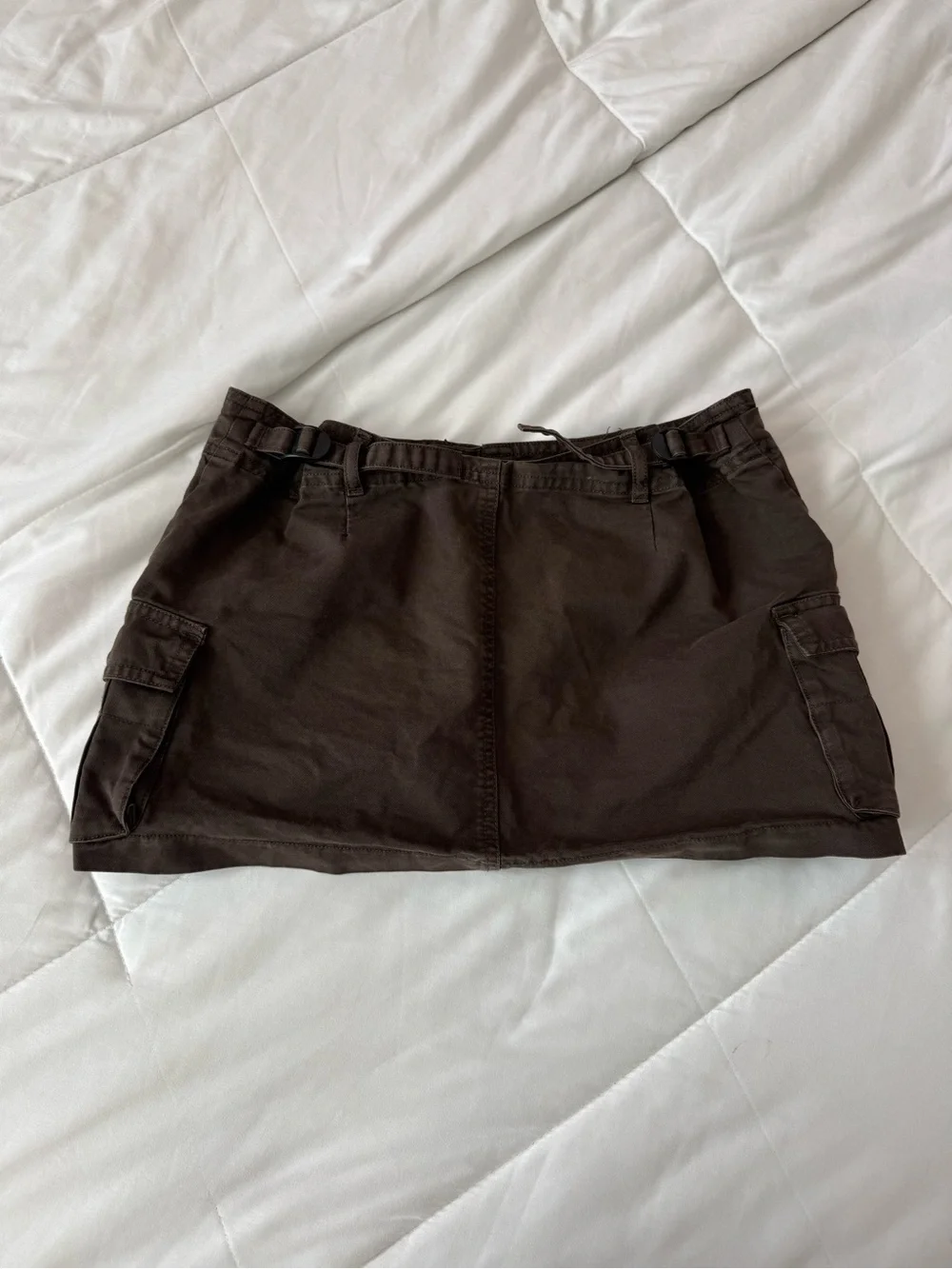 Brandy Melville Dark Brown Cargo Mini Skirt